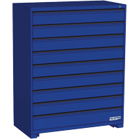 Modular Drawer Cabinet, 9 Drawers, 48" W x 24" D x 60" H, Blue Cantin et fils