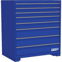 Modular Drawer Cabinet, 8 Drawers, 24" W x 24" D x 40" H, Blue Cantin et fils