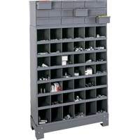 Modular Small Parts Storage Unit, Steel, 18 Drawers, 33-3/4" x 12-1/4" x 58-5/8", Grey Cantin et fils
