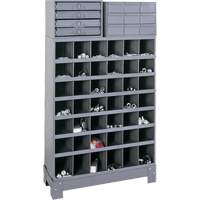 Modular Small Parts Storage Unit, Steel, 13 Drawers, 33-3/4" x 12-1/4" x 59", Grey Cantin et fils