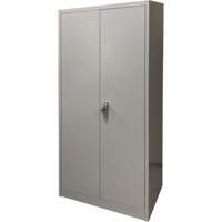 Armoire de rangement, Acier, 4 Tablettes, 66" h x 30" la x 15" P, Gris Cantin et fils