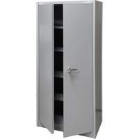 Armoire de rangement, Acier, 4 Tablettes, 66" h x 30" la x 15" P, Gris Cantin et fils