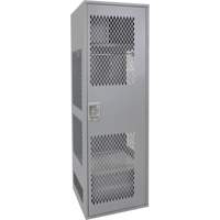 Gear Locker with Door, Steel, 24" W x 24" D x 72" H, Grey Cantin et fils