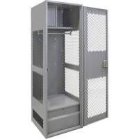 Gear Locker with Door, Steel, 24" W x 24" D x 72" H, Grey Cantin et fils