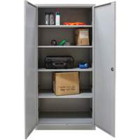Armoires de rangement Hi-Boy, Acier, 4 Tablettes, 72" h x 36" la x 18" P, Gris Cantin et fils
