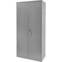 Wardrobe Storage Cabinet, Steel, 36" W x 18" D x 72" H, Grey Cantin et fils