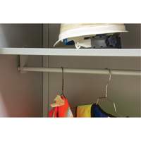 Wardrobe Storage Cabinet, Steel, 36" W x 18" D x 72" H, Grey Cantin et fils