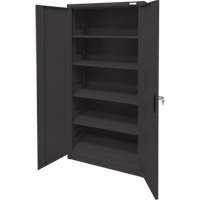 Storage Cabinet, Steel, 4 Shelves, 78" H x 36" W x 24" D, Black Cantin et fils