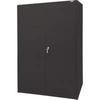 Storage Cabinet, Steel, 4 Shelves, 78" H x 48" W x 24" D, Black Cantin et fils