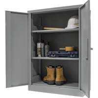 Armoire de rangement &agrave; hauteur de comptoir, Acier, 2 Tablettes, 42" h x 30" la x 15" P, Gris Cantin et fils
