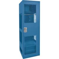 Gear Locker with Door, Steel, 24" W x 18" D x 72" H, Dark Blue Cantin et fils