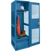 Gear Locker with Door, Steel, 24" W x 18" D x 72" H, Dark Blue Cantin et fils