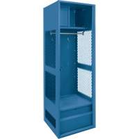Gear Locker, Steel, 24" W x 18" D x 72" H, Dark Blue Cantin et fils