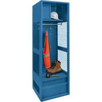 Gear Locker, Steel, 24" W x 18" D x 72" H, Dark Blue Cantin et fils