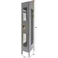 Casiers ventil&eacute;s, 12" x 18" x 88", Acier, Gris, D&eacute;mont&eacute;, Perfor&eacute; Cantin et fils