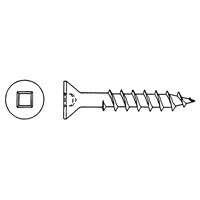 Flat Head Wood Screws , #6 x 3/8" L, Zinc Plated Cantin et fils