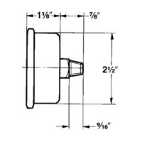 Pressure Gauges, 2-1/2" , 30" Hg-0" Vac., Bottom Mount, Liquid Filled Analogue Cantin et fils