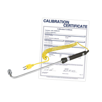 Right Angle Thermocouple Surface Probe with Calibration Certificate, 500 °C (932°F) Max. Temp. Cantin et fils