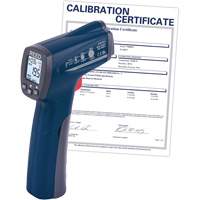 Thermom&egrave;tre &agrave; infrarouge avec certificat de calibration, -25,6°- 752° F ( -32° - 400° C ), 12:1, &eacute;missivit&eacute; Ajustable Cantin et fils