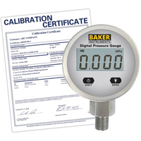 B5000 Series Pressure Gauge with ISO Certificate, 2-1/2" , 0 - 103.4 kPa/0 - 15 psi/0 - 416 in. w.c., Bottom Mount, Digital Cantin et fils