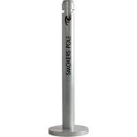 Smokers' Pole Cigarette Receptacle, Free-Standing, Aluminum, 41" Height Cantin et fils