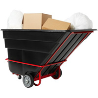 Tilt Truck, Black Recycled Plastic, 1/2 cu.yd., 1400 lbs. Load Capacity Cantin et fils