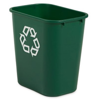 Medium Recycling Wastebasket, Deskside, Plastic, 28 US Qt. Cantin et fils
