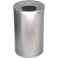 Lobby Waste Receptacle, Stainless Steel, 33 US gal. Cantin et fils