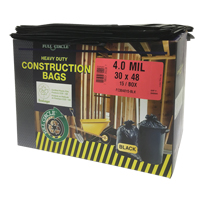 Sacs pour d&eacute;chets pour entrepreneurs, Fort, 30" la x 48" lo, 4 mils, Noir, Capacit&eacute; 124,91 L (33 gal.) Cantin et fils