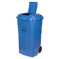 Bac de recyclage roulant, Bord de rue, Poly&eacute;thyl&egrave;ne, 65 gal. US Cantin et fils