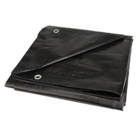 Tarp, Light Industrial Duty, Black, 6' x 8' x 8 mils Cantin et fils