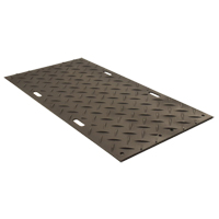 Medium-Duty Ground Protection, 4' x 8', High Density Polyethylene, Textured, Black Cantin et fils