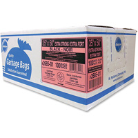 Industrial Garbage Bags, X-Strong, 50" W x 35" L, 1.17 mils, Black Cantin et fils