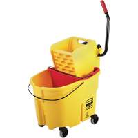 WaveBrake&reg; Mop Bucket & Wringer Combo Pack, Side Press, 8.75 US Gal.(35 Quart), Yellow Cantin et fils