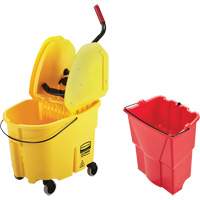 WaveBrake&reg; Mop Bucket & Wringer Combo Pack, Down Press, 8.75 US Gal.(35 Quart), Yellow Cantin et fils
