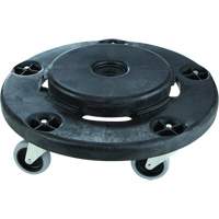 Brute&reg; Quiet Dolly, Polyethylene, Black, Fits: 26-1/2" Dia. Cantin et fils
