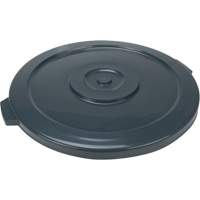 Couvercle pour contenant &agrave; d&eacute;chets, Couvercle plat, Plastique/Poly&eacute;thyl&egrave;ne, Convient aux contenants 24" dia. Cantin et fils