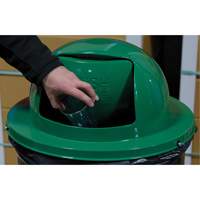 Couvercle pour baril &agrave; d&eacute;chets, Couvercle bomb&eacute;, M&eacute;tal, Convient aux contenants 23-1/2" dia. Cantin et fils