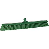 Combo Bristle Push Broom, Coarse/Fine Bristles, 24", Polyester, Green Cantin et fils