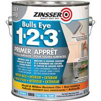 Bulls Eye 1-2-3&reg; Water-Base Primer, 3.78 L, Gallon, Grey Cantin et fils