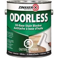 Odourless Oil-Base Stain Blocking Primer, White, Very Flat, 3.78 L, Gallon Cantin et fils