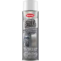Produit de polissage et nettoyage pour l'acier inoxydable, 20 oz, Canette a&eacute;rosol Cantin et fils
