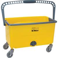Seau et essoreuse pour vadrouille en microfibres, Passoire, 11 gal. US (44 pintes), Jaune Cantin et fils