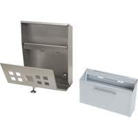 Cendrier, Montage mural, Acier inoxydable, Capacit&eacute; 1.6 Litres, Hauteur 13-4/5" Cantin et fils