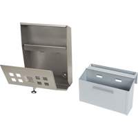 Cendrier, Montage mural, Acier inoxydable, Capacit&eacute; 1.6 Litres, Hauteur 13-4/5" Cantin et fils