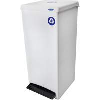 Foot Operated Waste Receptacle, Steel, 25 US gal. Cantin et fils