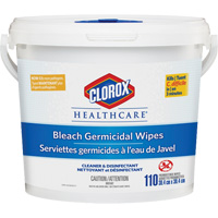 Lingettes d&eacute;sinfectantes &agrave; l'eau de Javel Healthcare, 110 lingettes Cantin et fils
