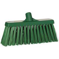 Heavy-Duty Push Broom, Stiff Bristles, 13", Polyester, Green Cantin et fils