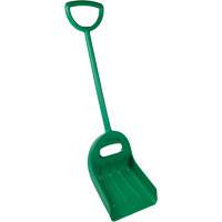 Pelle large &agrave; double prise, Lame 14" x 18", Longueur de 47-1/2", Plastique, Vert Cantin et fils