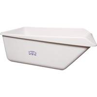 Angled Dump Tub with Drain, Plastic, White Cantin et fils